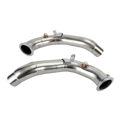 2011-2018 BMW S63 F10/F12 M5 & M6 3" Stainless Steel Exhaust Downpipes compatible