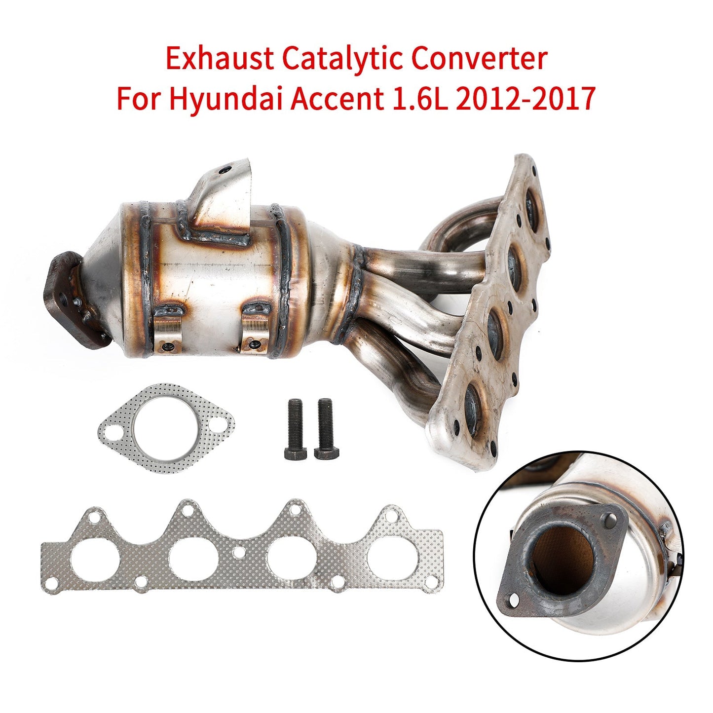 Hyundai Accent Veloster Kia Rio Soul Exhaust Manifold Catalytic Converter Generic