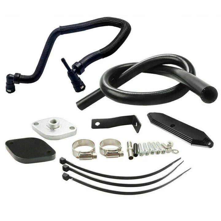 4" Muffler Exhaust Pipe + EGR Kit + Coolant Line for Ford F250 F350 F450 Super Duty 6.7L Diesel 11-23