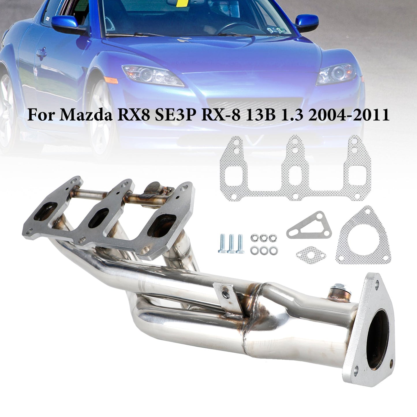 2004-2011 Mazda RX8 RX-8 R3 GT Grand Stainless steel Exhaust Header