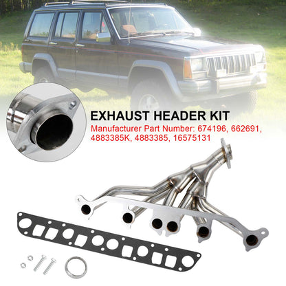 Jeep Grand Cherokee Wrangler 4.0L V6 Exhaust Manifold Stainless Steel 674196 662691 4883385K 4883385 16575131