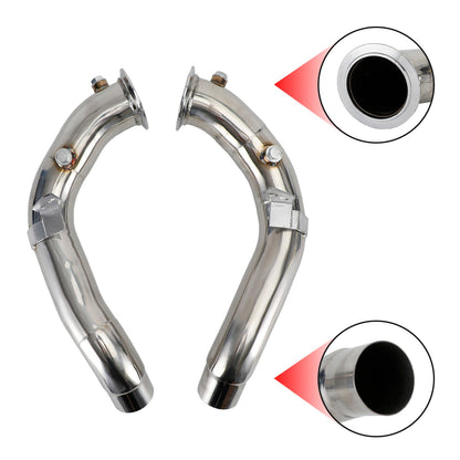 2011-2018 BMW S63 F10/F12 M5 & M6 3" Stainless Steel Exhaust Downpipes compatible