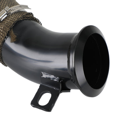 Black 3" Turbo Down Pipe for 2004.5-2009 Duramax LLY LBZ LMM 6.6L GMCA424 GM8424 Fedex Express Generic