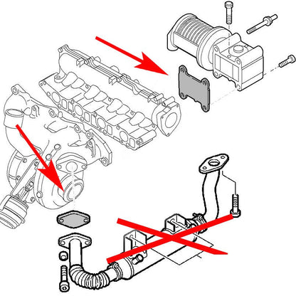 9-5 Saab with 1.9 TiD engines EGR Removal Blanking Kit