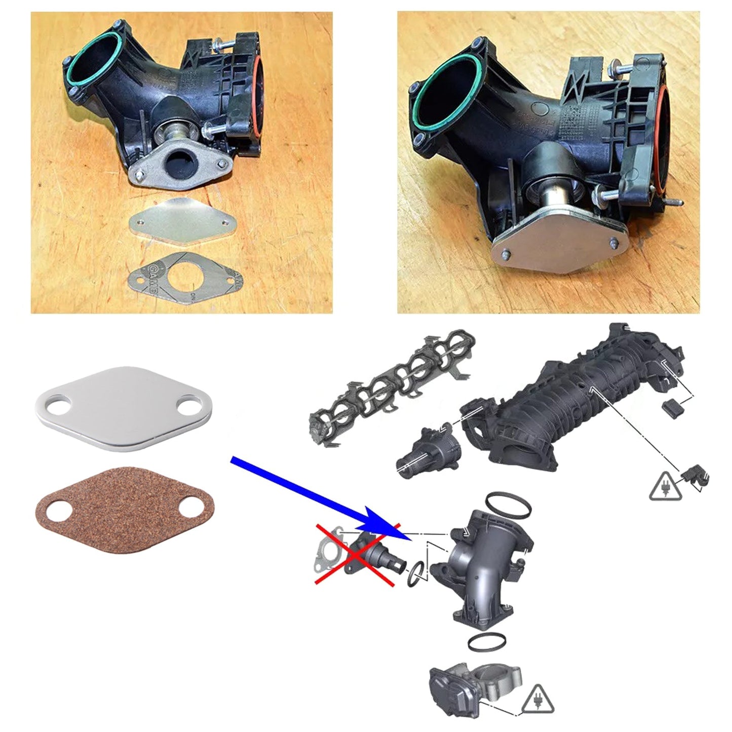 BMW 1' F20 LCI 114d, N47N EGR Cooler Gasket Repair Replace kit