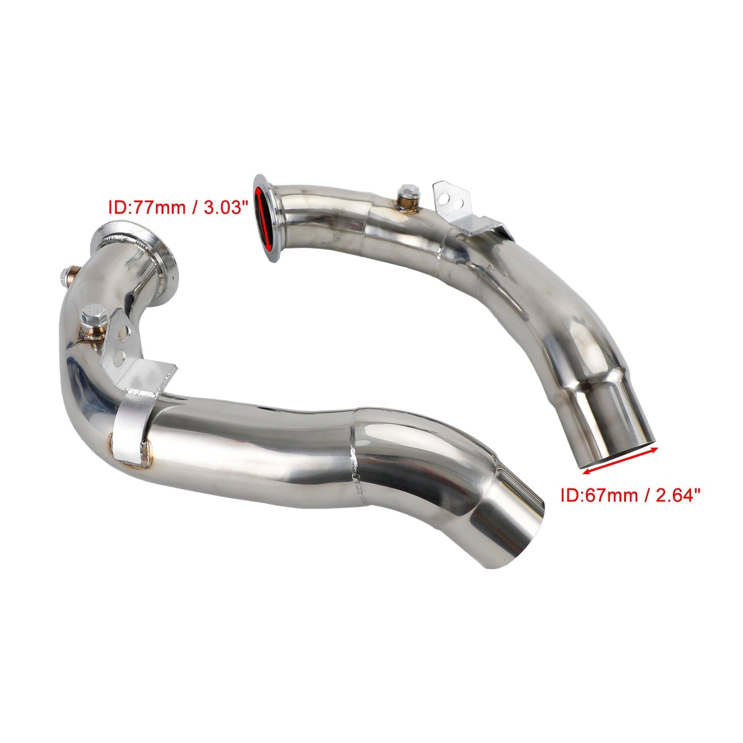 2011-2018 BMW S63 F10/F12 M5 & M6 3" Stainless Steel Exhaust Downpipes compatible