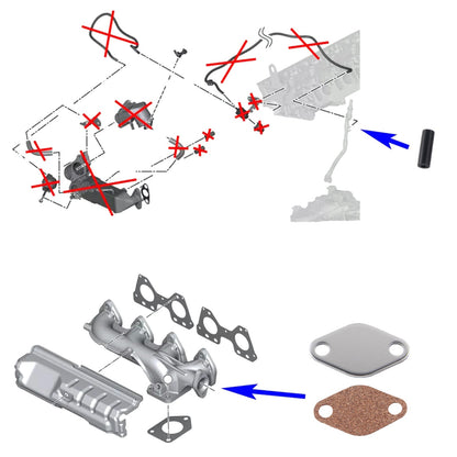 BMW X3 E83 LCI 1.8d 2.0d N47 EGR Cooler Gasket Repair Replace kit