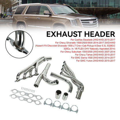 2015-2017 Cadillac Escalade Chevrolet Tahoe GMC Yukon 2WD/4WD Stainless Exhaust Header