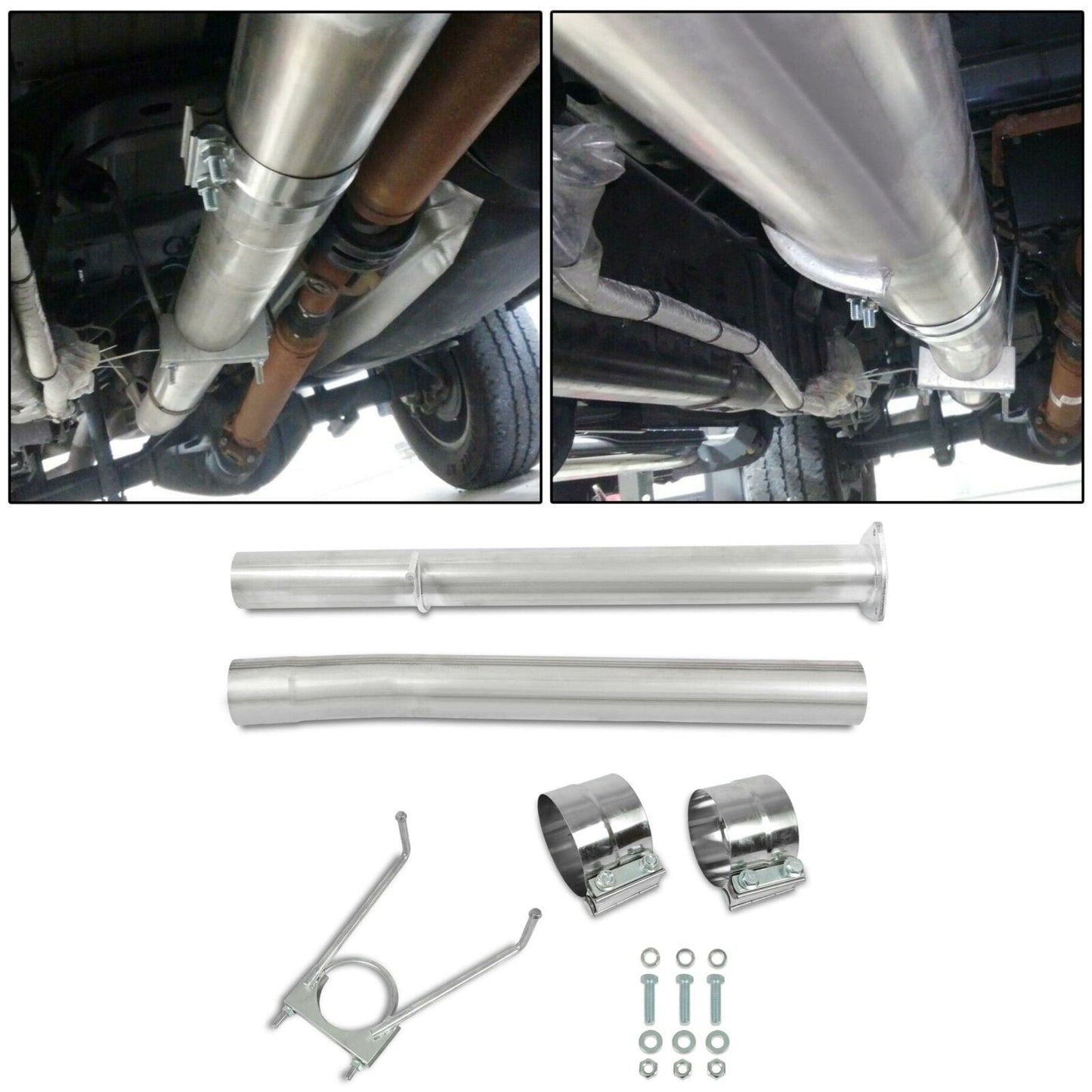 2013-2017 Dodge Ram 2500 3500 4500 5500 6.7L Cummins Diesel Truck 4" Exhaust Muffler Pipes & EGR Delete Kit