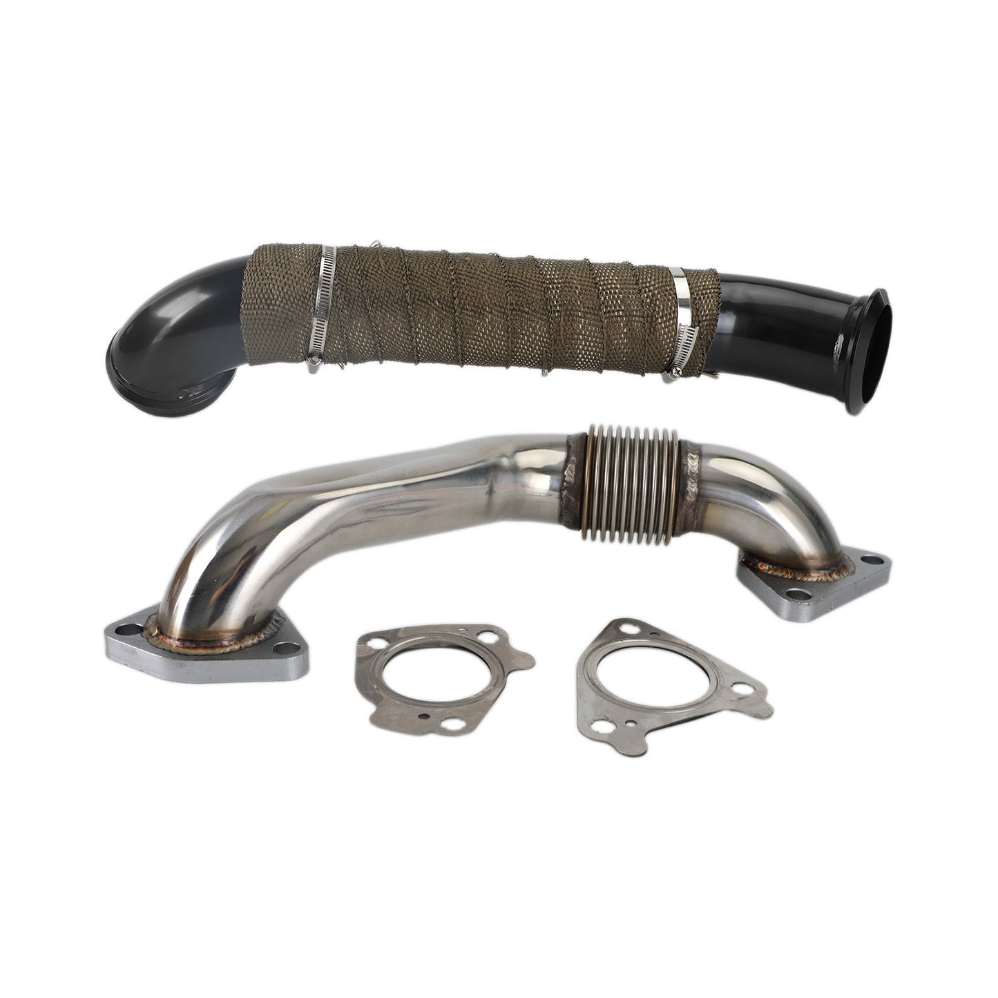 2004.5-2010 Chevrolet Silverado 3500 LLY LBZ LMM Duramax Diesel Turbo Down Pipe Passenger Side Up Pipe Fedex Express