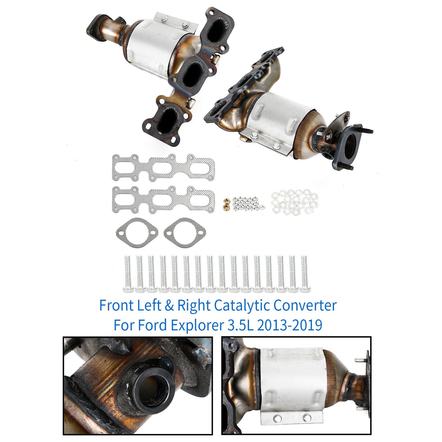 2013-2019 Ford Flex 3.5L Front Left & Right Manifold Catalytic Converter Generic