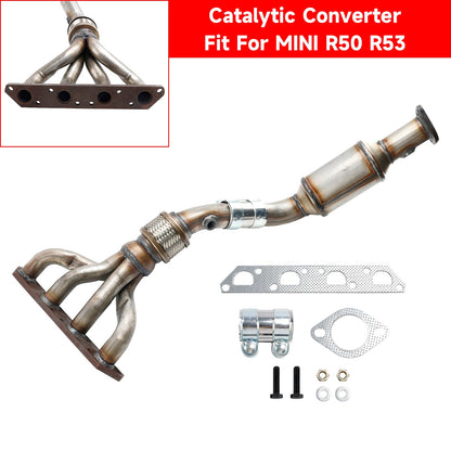 07/2004-09/2006 MINI Convertible (R52) John Cooper Works Convertible Petrol FWD 155KW Catalytic Converter Type Approved + Fitting Kit