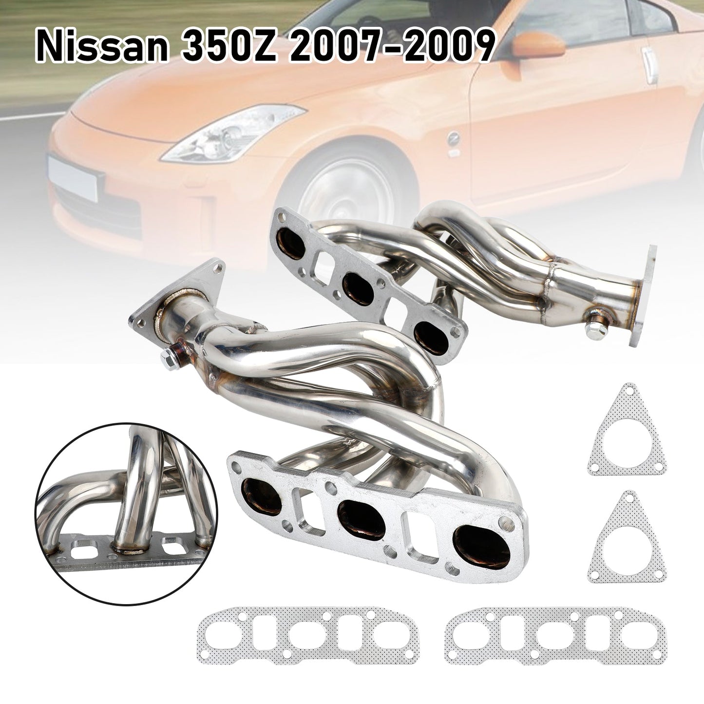 2007-2009 Nissan 350Z 3.5L Engine Stainless Steel Exhaust Header Manifold