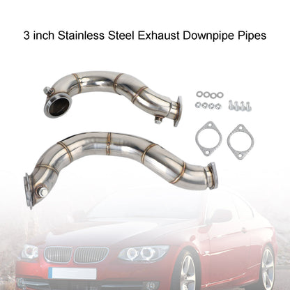 BMW N54 2007-2011 335Xi E90 E92 3 inch Stainless Steel Exhaust Downpipe Pipes compatible