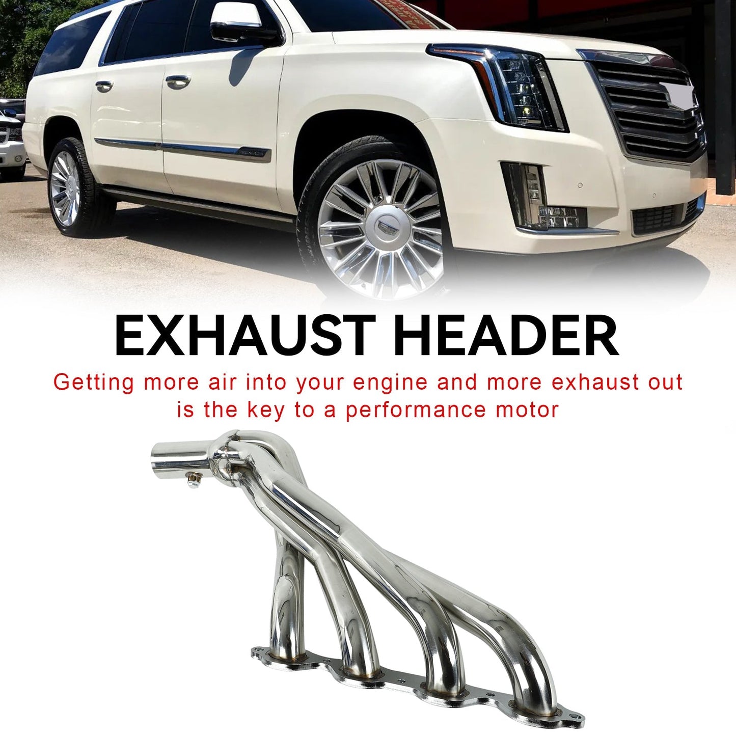 Chevrolet / GMC Silverado Sierra 14-17 1500 5.3L 6.2L Stainless Exhaust Header