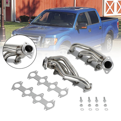 Ford F150 04-10 5.4 V8 Stainless Exhaust Manifold Shorty Headers Performance