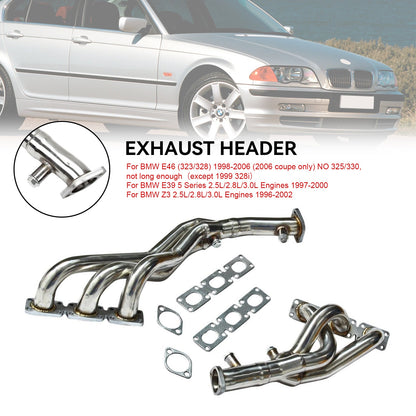 1997-2000 BMW E39 5 Series 2.5L/2.8L/3.0L Engines Stainless Exhaust Header Manifold