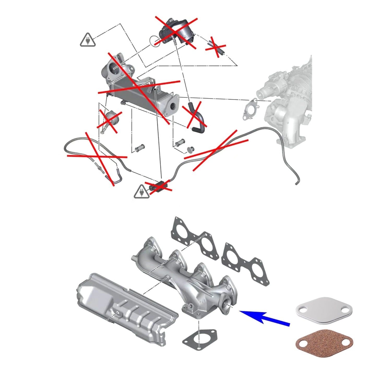 BMW 3' E91 LCI 316d 318d 320d 320xd N47N EGR Cooler Gasket Repair Replace kit