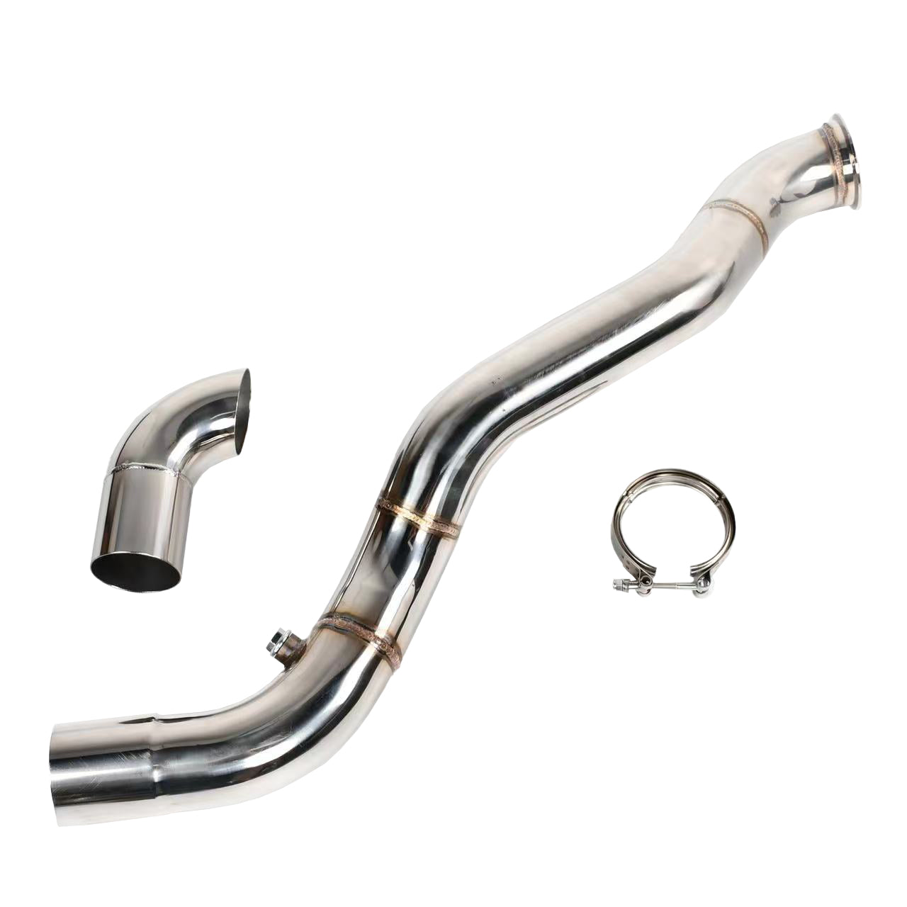 Exhaust Pipe for Chevy T4 turbo kit 99-13 4.8 5.3 6.0 6.2 vortec LS 3" v-band