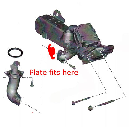 EGR valve blank plate for Ford Mondeo Kuga Focus 2.0L TDCi Euro5 DW10CTED4